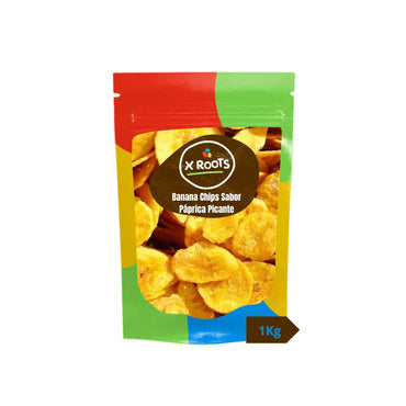 Banana Chips Sabor Páprica Picante Xroots Premium a Granel - Xroots